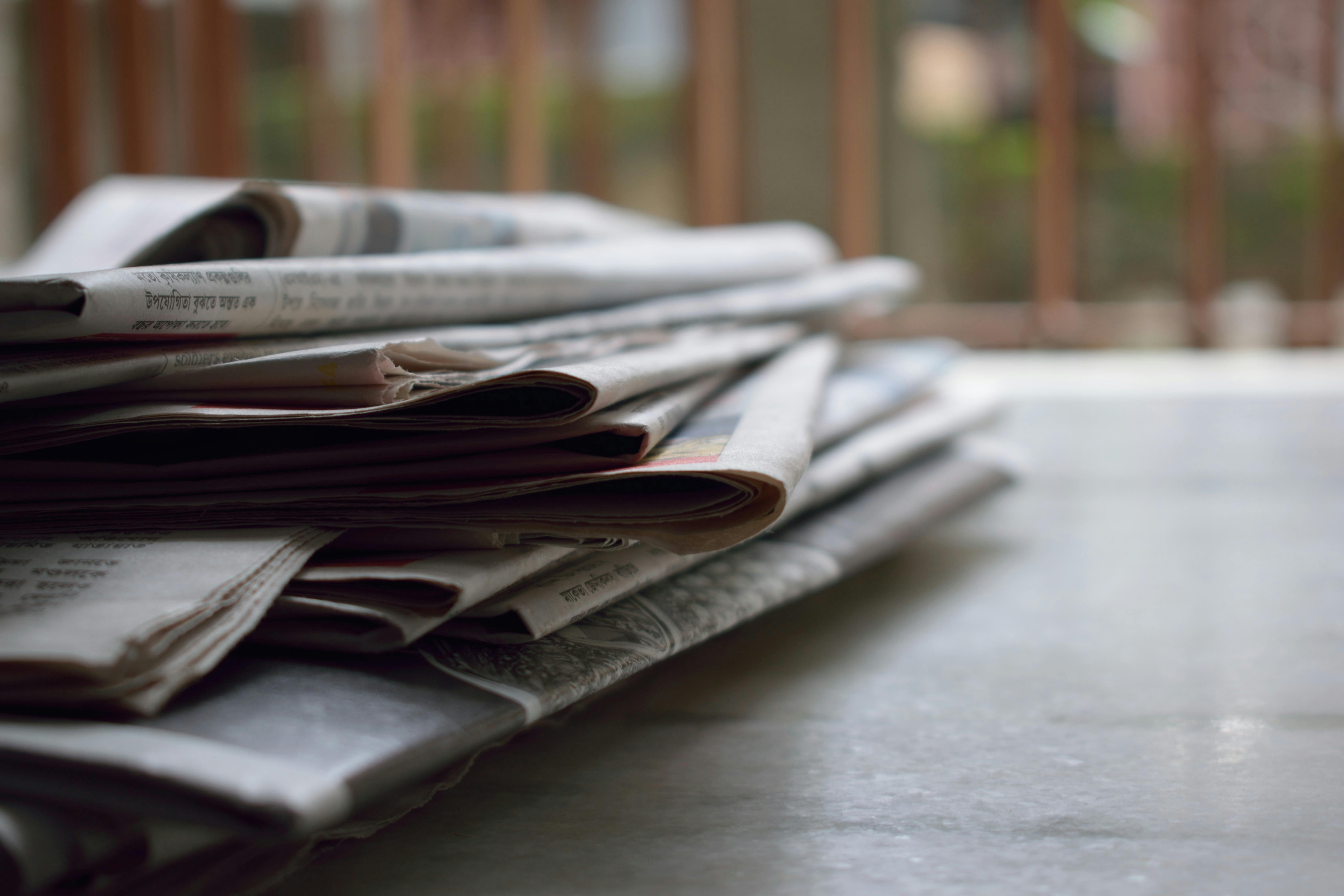 A stack of news papers