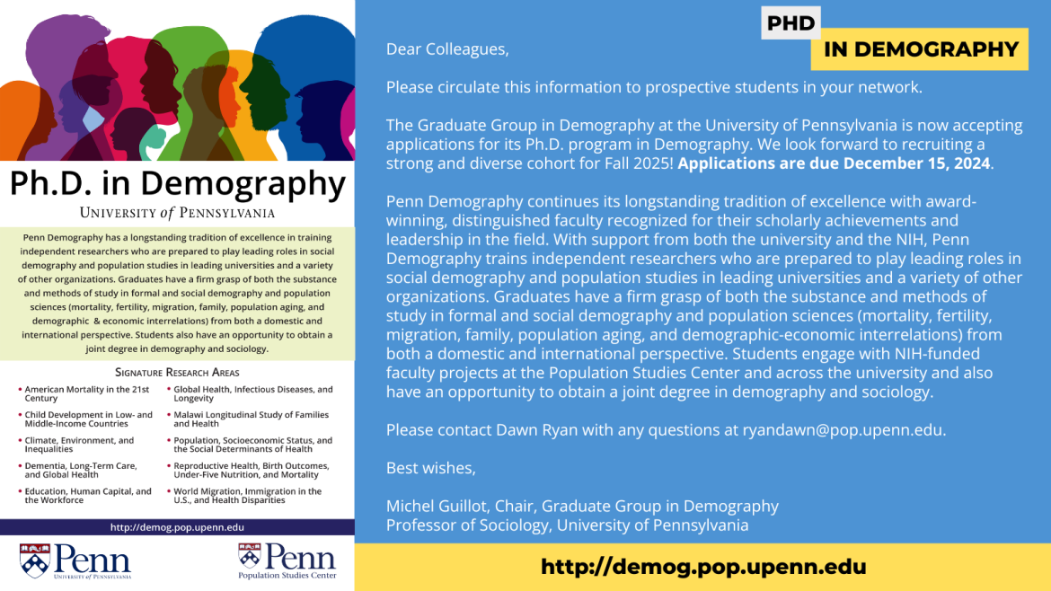 "PhD Program in Demography"