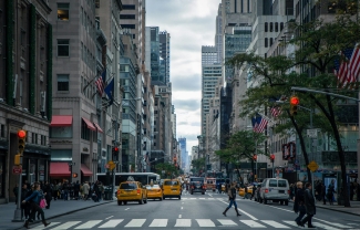 A busy city street